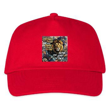Motivation du lion osant marcher seul en disant des graffitis - Casquette de baseball Enfant - rouge - Devant