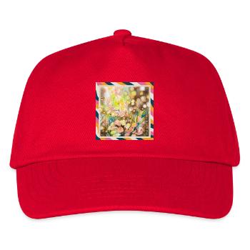 Watercolor Floral Wealth - Kids’ Baseball Cap - red - Front