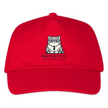 Executive Kater mit Brille - Kinder Basecap - Rot - Vorne