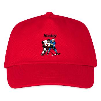 Eishockey - Kinder Basecap - Rot - Vorne