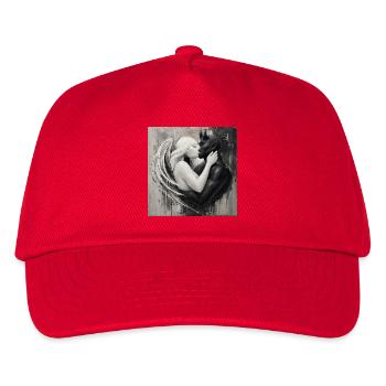 Licht trifft Dunkelheit Liebe - Kinder Basecap - Rot - Vorne