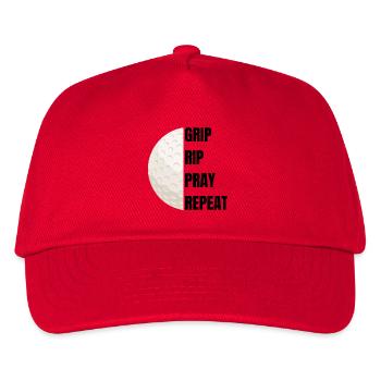 Grip Rip Pray Repeat – Golf Slogan - Casquette de baseball Enfant - rouge - Devant
