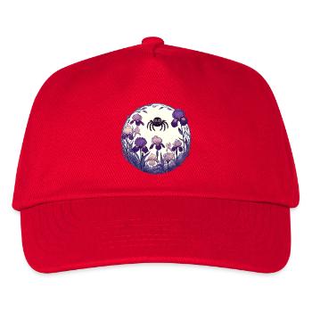 Cercle d’araignées du jardin d’iris - Casquette de baseball Enfant - rouge - Devant