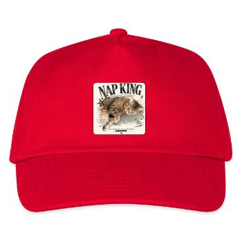 Nap King Profi-Loungenkat - Kinder Basecap - Rot - Vorne