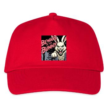 Beware of the Bunny - Kids’ Baseball Cap - red - Front