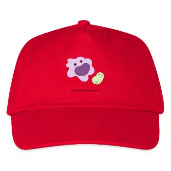 Niedlicher Makrophag und kleines Bakterium - Kinder Basecap - Rot - Vorne