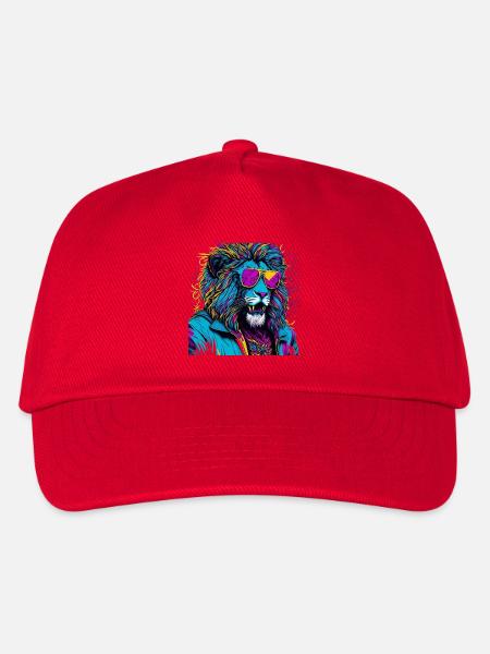 Leone Neonbrille - Kinder Basecap - Rot