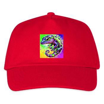 Gecko - Kinder Basecap - Rot - Vorne