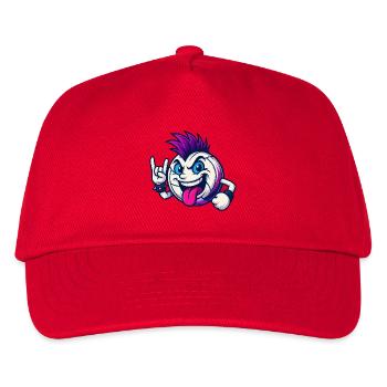 Punk Rock Volleyball Mascot - Kids’ Baseball Cap - red - Front
