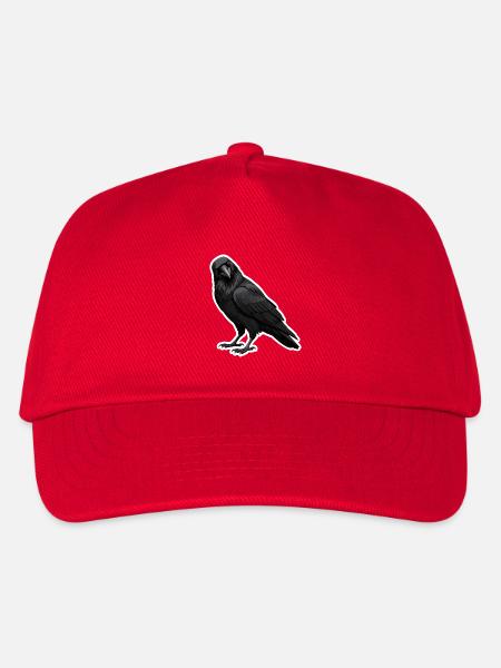 Kolkrabe - Kinder Basecap - Rot