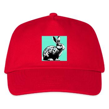 Kaninchen - Kinder Basecap - Rot - Vorne