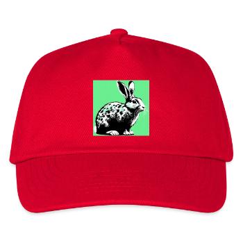Kaninchen - Kinder Basecap - Rot - Vorne