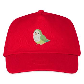 Niedlicher Quäker-Papageien-Grünvogel - Kinder Basecap - Rot - Vorne