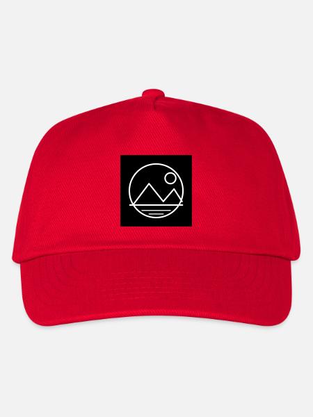 Mond- und Berglandschaft - Kinder Basecap - Rot