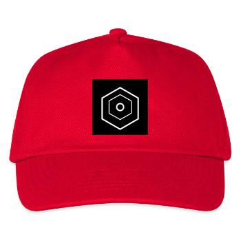 Logo hexagonal à plusieurs niveaux noir - Casquette de baseball Enfant - rouge - Devant