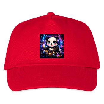 DJ Panda – Beat Mode ON 🎧🐼 - Kids’ Baseball Cap - red - Front