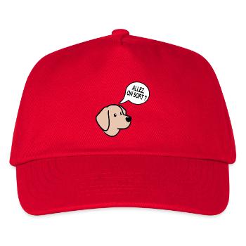 Chien Promenade - Casquette de baseball Enfant - rouge - Devant