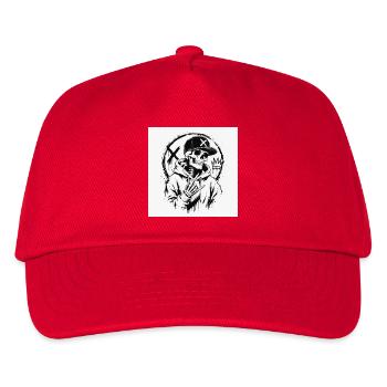 Crâne de rue en sweat à capuche - Casquette de baseball Enfant - rouge - Devant