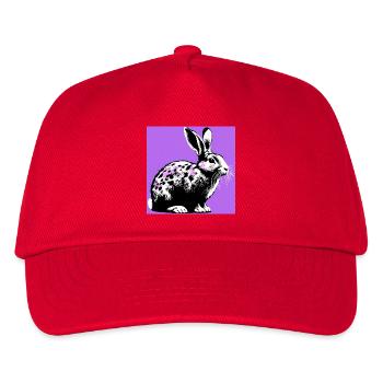 Kaninchen - Kinder Basecap - Rot - Vorne
