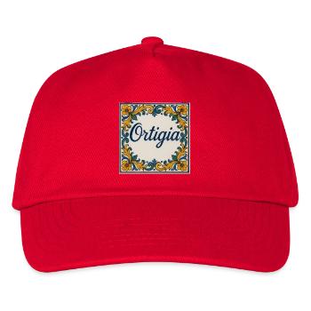 Ortiga Ceramic Tile Pattern - Kids’ Baseball Cap - red - Front