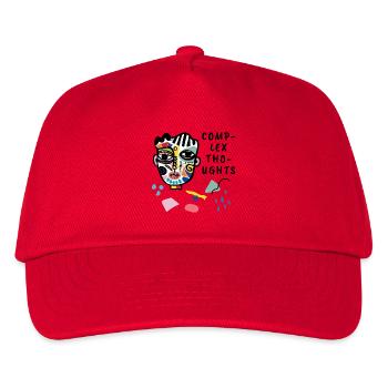 Pensées complexes Illustration abstraite de visage - Casquette de baseball Enfant - rouge - Devant