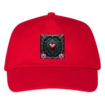 Cœur baroque encadré - Casquette de baseball Enfant - rouge - Devant