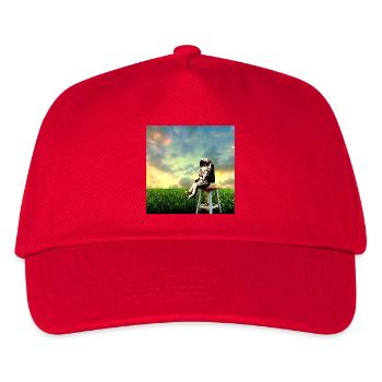 Astronaute au crépuscule dans le champ - Casquette de baseball Enfant - rouge - Devant