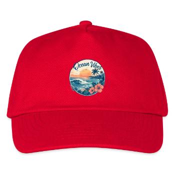 Ocean Vibes Tropical Sunset - Kids’ Baseball Cap - red - Front