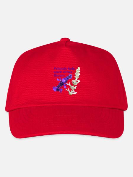 Best_Friends_Help_Each_Other_Bloom_Sign - Kinder Basecap - Rot
