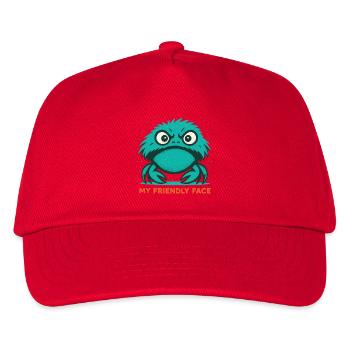 Krabbe mit "freundlichem" Gesicht - Kinder Basecap - Rot - Vorne