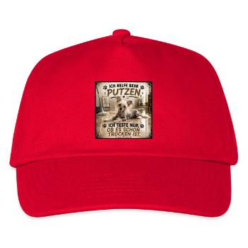 Putz-Hund: Trocken-Test Humor - Kinder Basecap - Rot - Vorne