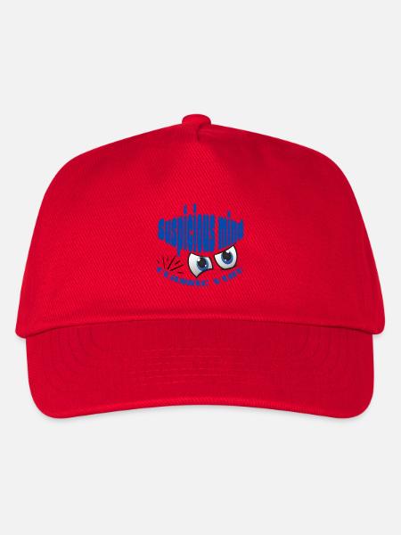Blue Eyes Cartoon-Text - Kinder Basecap - Rot