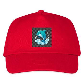 Dauphin joyeux sur les vagues - Casquette de baseball Enfant - rouge - Devant