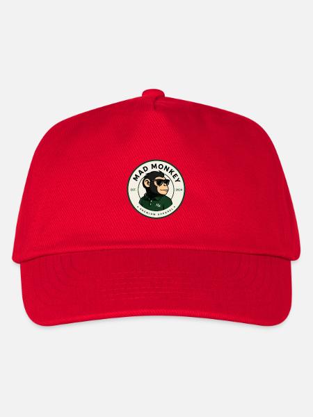 Mad Monkey Monkey Green Polo - Kinder Basecap - Rot