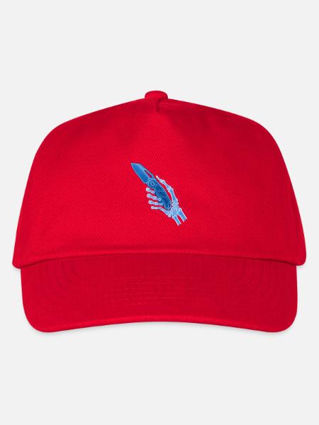 Blue X-ray knife in hand - Kids’ Baseball Cap - red