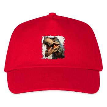 Dinosaur Head Neon Graffiti - Kids’ Baseball Cap - red - Front