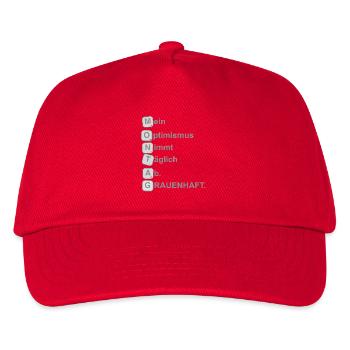 Montagsrätsel - Kinder Basecap - Rot - Vorne