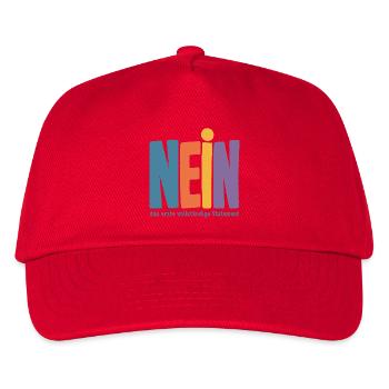 Nein das erste vollstaendige Statement - Kinder Basecap - Rot - Vorne