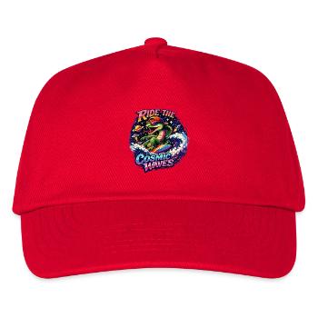 Kosmisches Brandungskrokodil - Kinder Basecap - Rot - Vorne