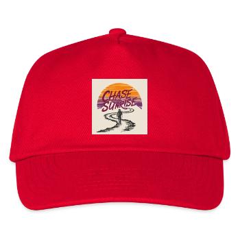 Verfolge das Sonnenaufgangsabenteuer - Kinder Basecap - Rot - Vorne