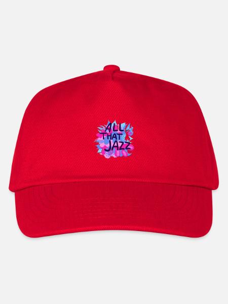All That Jazz Musik Blumen Design - Kinder Basecap - Rot