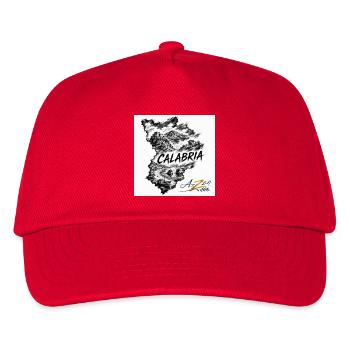 Azzo Calabria Skizzenkarte  - Kinder Basecap - Rot - Vorne