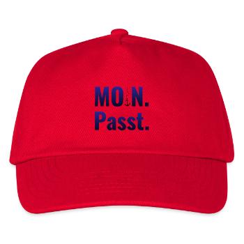 MOIN. Passt. - Kinder Basecap - Rot - Vorne