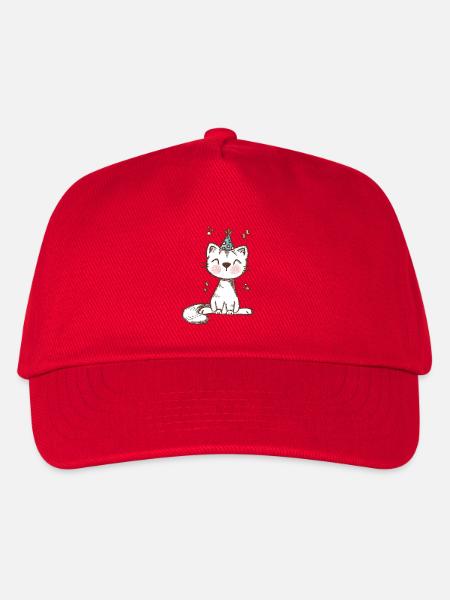 Katzenparty im Pastelllook - Kinder Basecap - Rot