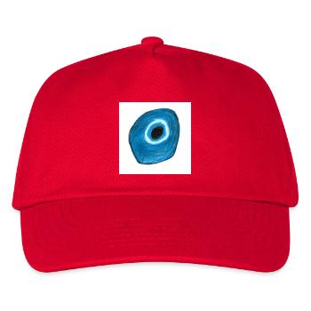 Blue eye in a circle shape - Kids’ Baseball Cap - red - Front
