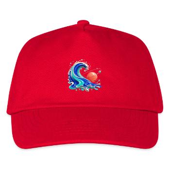 Sonnenfarbene Welle - Kinder Basecap - Rot - Vorne