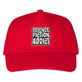 Science Fiction Addict Sci Fi Liebhaber Zitat Text - Kinder Basecap - Rot - Vorne