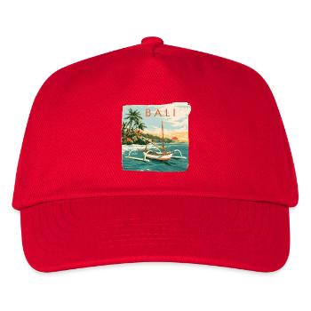 Bali Tropical Boat at Sunset - Kids’ Baseball Cap - red - Front