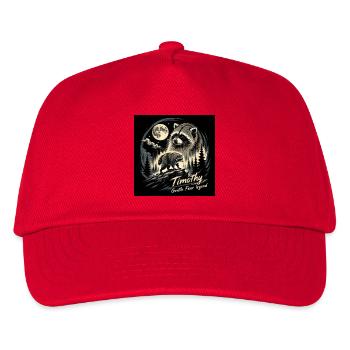 Jimothy Waschbär Lustige Jimothy aus Seattle - Kinder Basecap - Rot - Vorne