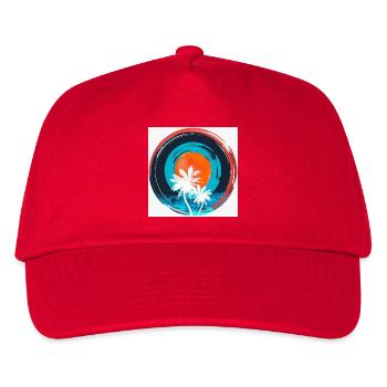 Palm Sonnenuntergangskreis - Kinder Basecap - Rot - Vorne